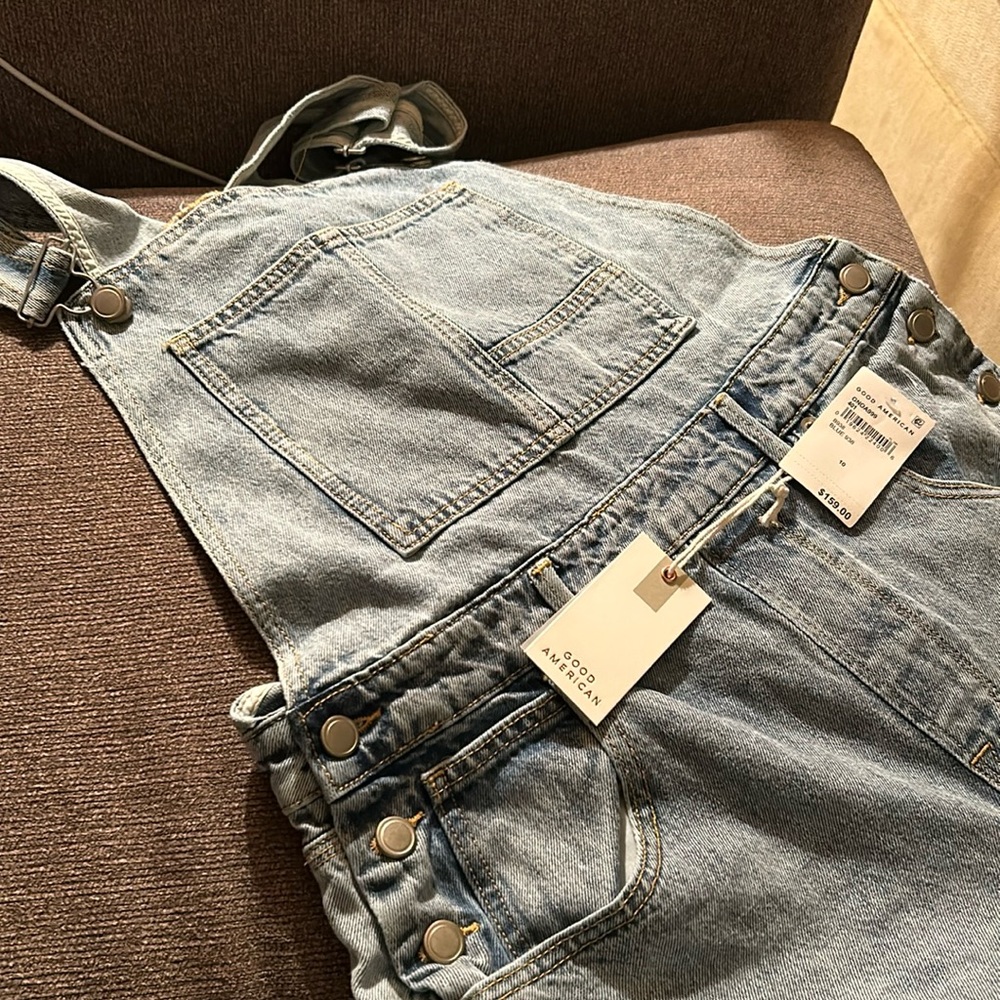 Good American overall denim